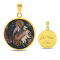 Prophet Elijah circle pendant necklace