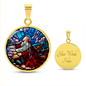 Agony in the Garden circle pendant necklace