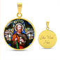 Saint Jude Thaddaeus  pendant necklace, Patron saint of  Lost Causes, St Jude stain glass gift