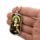 Saint Barbara Stained Glass Dog Tag pendant necklace