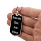 Hail Mary in French Je wous salue Marie dog tag pendant necklace French