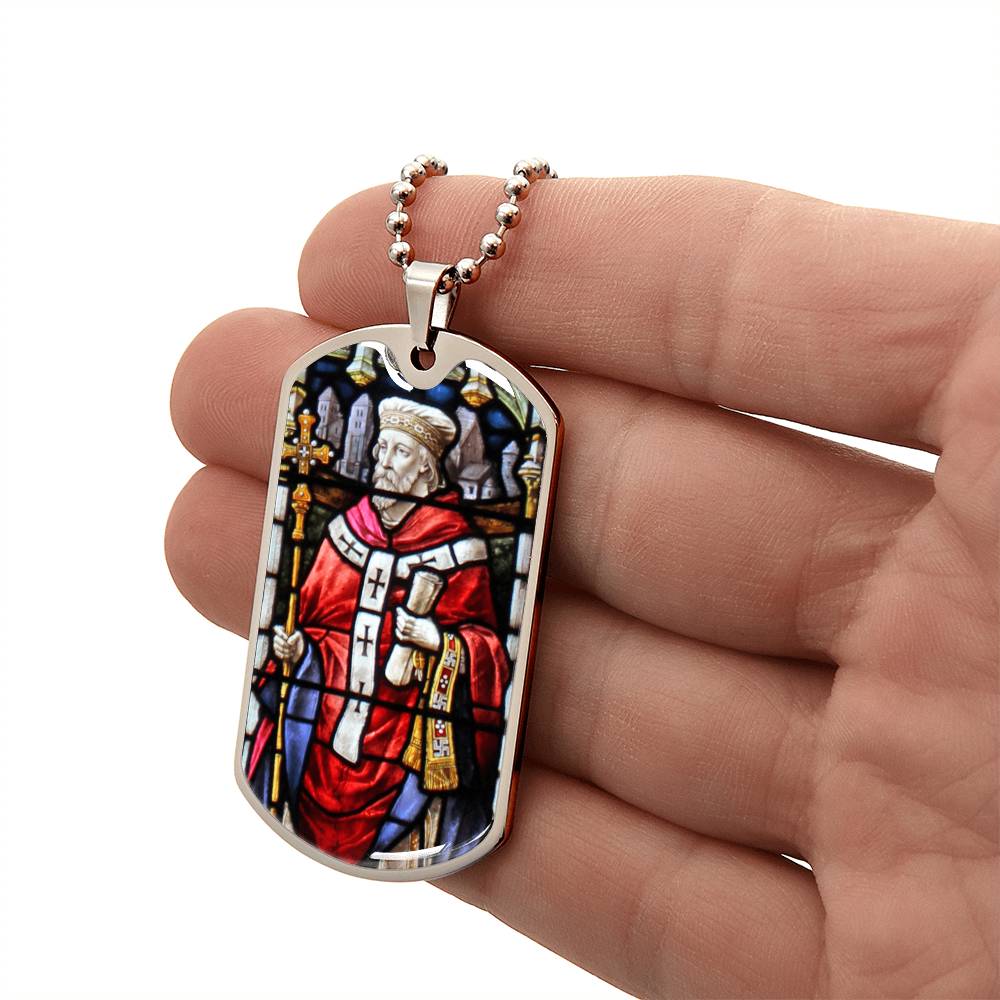 Saint Theodore of Tarsus dog tag necklace
