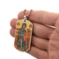 Theotokos Enthroned dog tag necklace