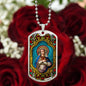 Sacred Heart of Mary Dog Tag military pendant necklace