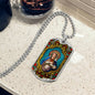 Sacred Heart of Mary Dog Tag military pendant necklace