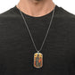 Theotokos Enthroned dog tag necklace