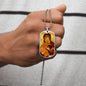 Theotokos Eleusa Vladimir Dog Tag Military pendant necklace