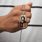 Jesus Christ Pantocrator Icon of Sinai Dog Tag Military Necklace