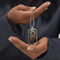Dog Headed Saint Christopher  Military Dog Tag pendant necklace
