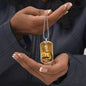 Saint Lucy Dog Tag military pendant necklace