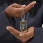 Sacred Heart of Mary Dog Tag military pendant necklace
