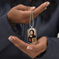 Jesus Christ Pantocrator Icon of Sinai Dog Tag Military Necklace