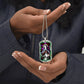 St Teresa of Avila dog tag necklace