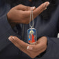 Saint Christopher Dog Head Dog Tag pendant necklace