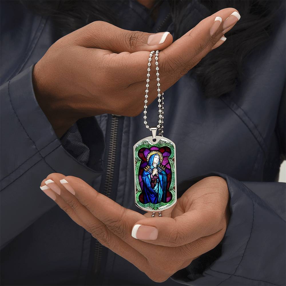 Our Lady of Sorrows, Mother of Sorrows, Our Lady Dolours, Seven Sorrows Mary, Sorrowful Mother, Our Lady of Piety pendant necklace