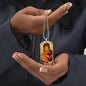 Theotokos Eleusa Vladimir Dog Tag Military pendant necklace