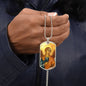 Archangel Raphael Dog Tag military pendant necklace