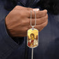 Archangel Jegudiel Dog Tag military pendant necklace