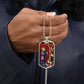 Saint Francis of Assisi Patrron of Animals Dog Tag pendant necklace
