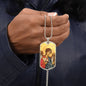 Archangel Barachiel Dog Tag military pendant necklace