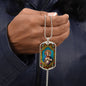 Sacred Heart of Mary Dog Tag military pendant necklace