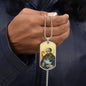 Saint Columba of Iona  Dog Tag military pendant necklace