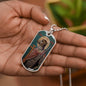 Dog Headed Saint Christopher  Military Dog Tag pendant necklace