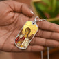 Archangel Jegudiel Dog Tag military pendant necklace
