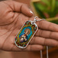 Sacred Heart of Mary Dog Tag military pendant necklace