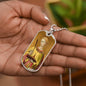 Saint Lucy Dog Tag military pendant necklace