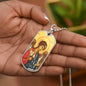 Archangel Barachiel Dog Tag military pendant necklace