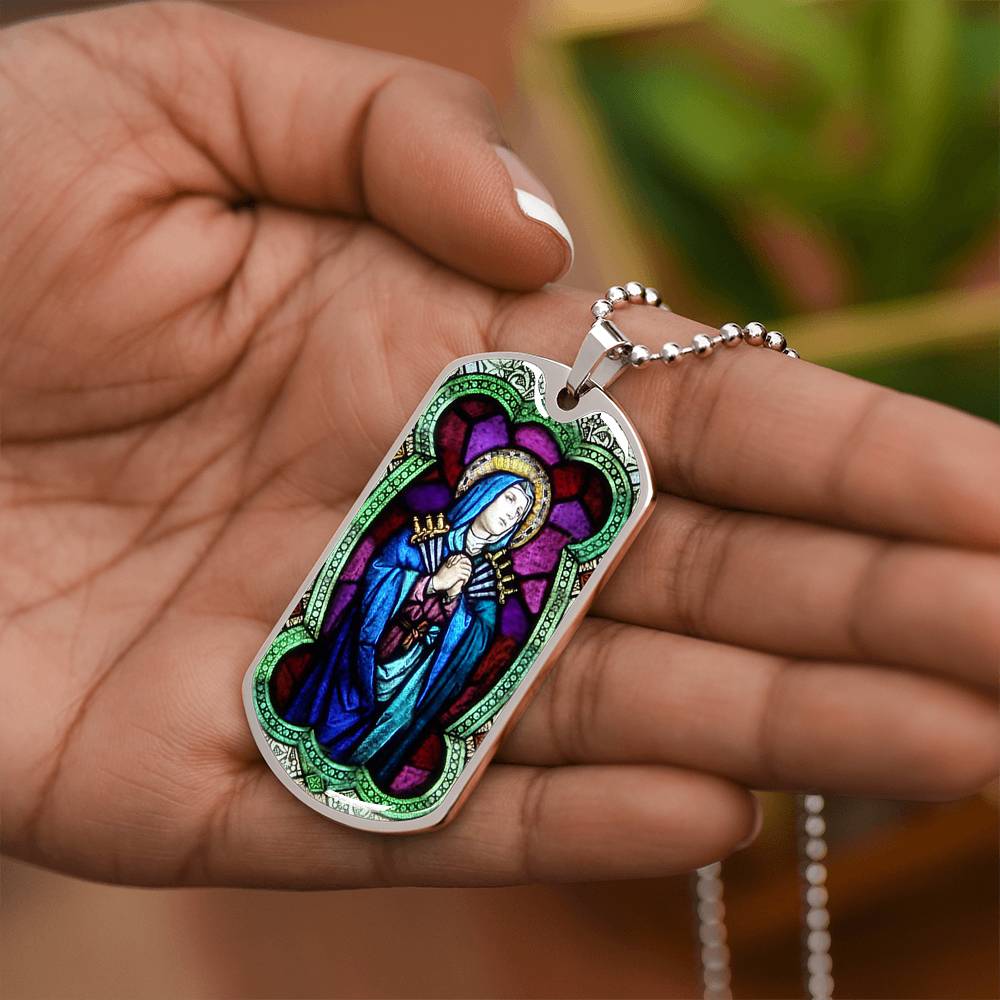 Our Lady of Sorrows, Mother of Sorrows, Our Lady Dolours, Seven Sorrows Mary, Sorrowful Mother, Our Lady of Piety pendant necklace