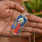 Saint Christopher Dog Head Dog Tag pendant necklace