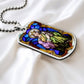 Saint Barbara Stained Glass dog tag pendant necklace