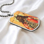 Dog Headed Saint Christopher Military Dog Tag Pendant Necklace