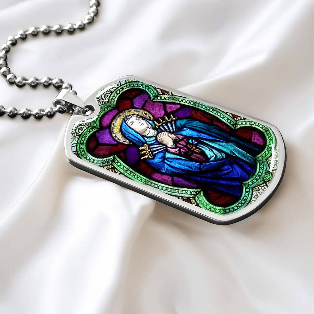 Our Lady of Sorrows, Mother of Sorrows, Our Lady Dolours, Seven Sorrows Mary, Sorrowful Mother, Our Lady of Piety pendant necklace