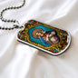 Sacred Heart of Mary Dog Tag military pendant necklace