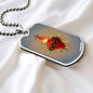 Sacred Heart of Jesus Dog Tag military pendant necklace, Godfather gift, Godmother gift, Godparent gift, Baptism gift, First Communion gift