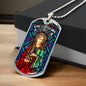 St Cecilia Dog Tag Necklace