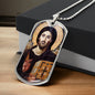 Jesus Christ Pantocrator Icon of Sinai Dog Tag Military Necklace