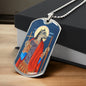 Saint Christopher Dog Head Dog Tag pendant necklace