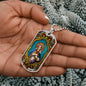 Sacred Heart of Mary Dog Tag military pendant necklace