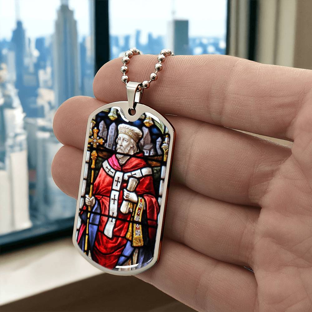 Saint Theodore of Tarsus dog tag necklace