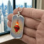 Sacred Heart of Jesus Dog Tag military pendant necklace, Godfather gift, Godmother gift, Godparent gift, Baptism gift, First Communion gift