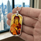 Theotokos Eleusa Vladimir Dog Tag Military pendant necklace