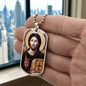 Jesus Christ Pantocrator Icon of Sinai Dog Tag Military Necklace