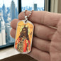 Dog Headed Saint Christopher Military Dog Tag Pendant Necklace