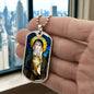 St Clare of Assisi Dog Tag necklace