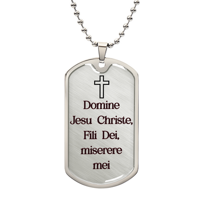 Domine Jesus Christe Latin Dog Tag necklace