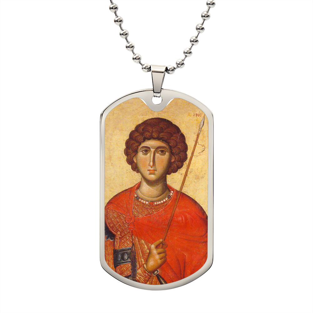 St George by Panselinos dog tag necklace